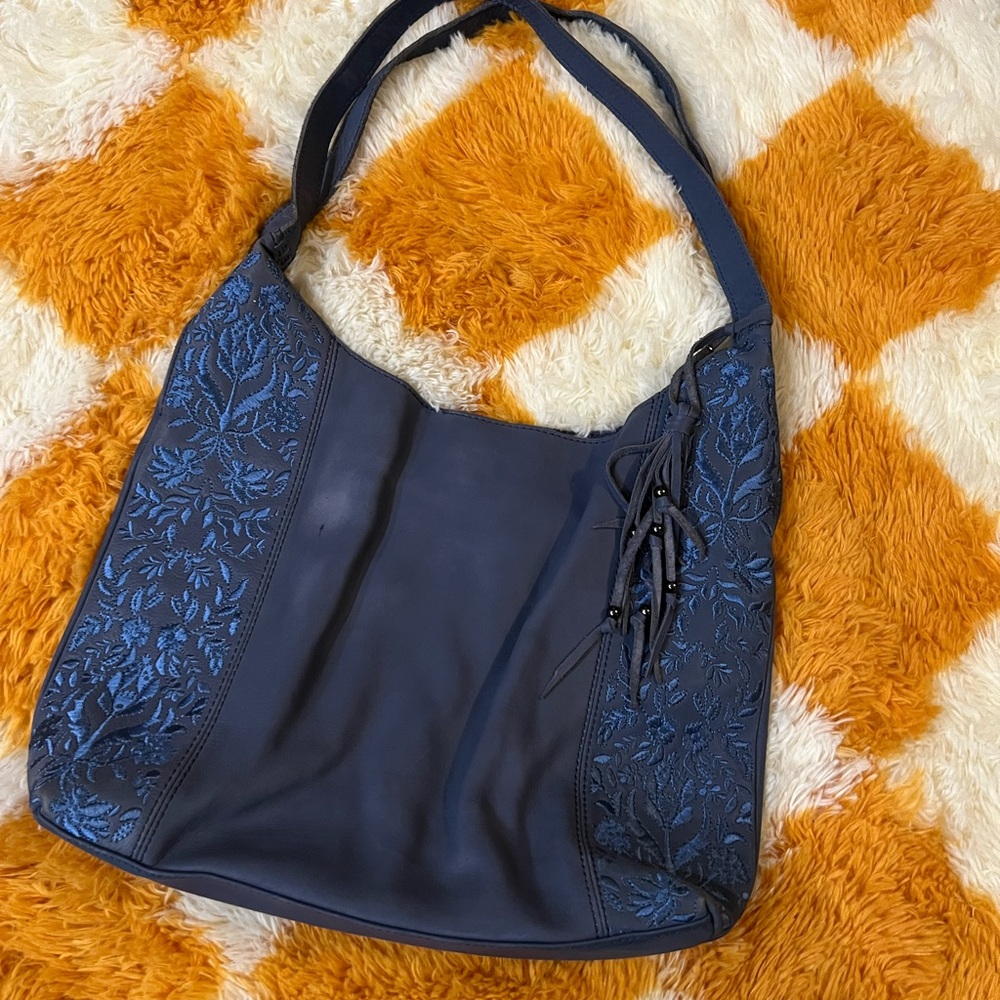 The Sak blue Leather Women's Tote Bag